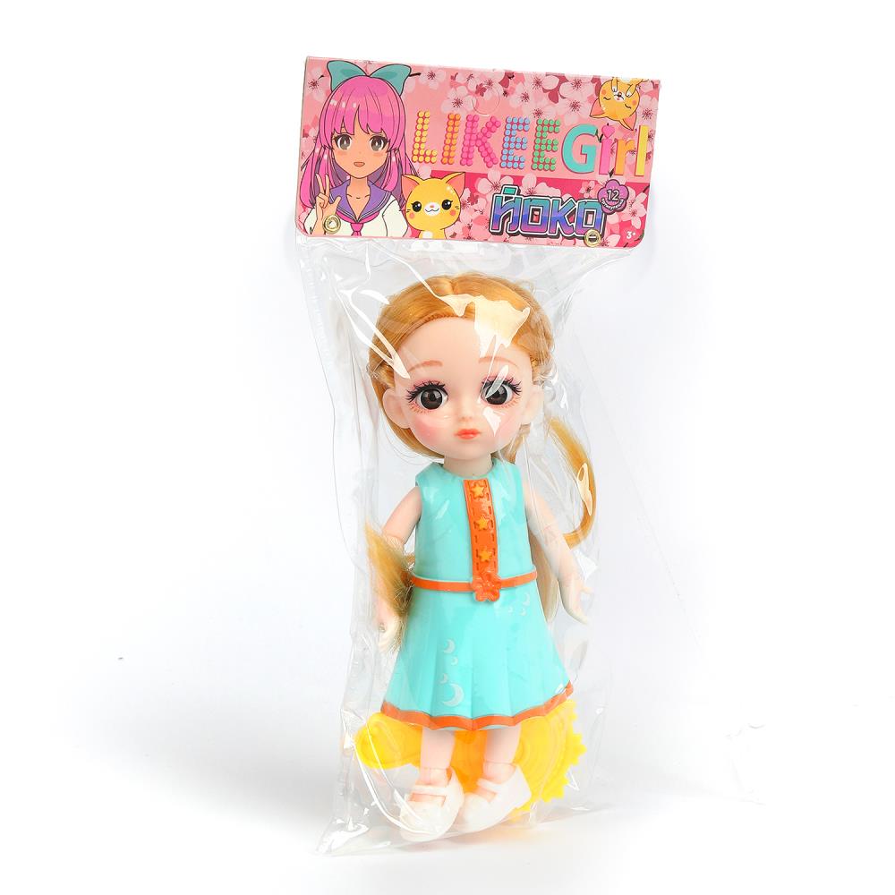 Fille 15 cm, anime, accessoires 2 pièces, dans un paquet LIKEE GIRL en cor.2*144 pièces