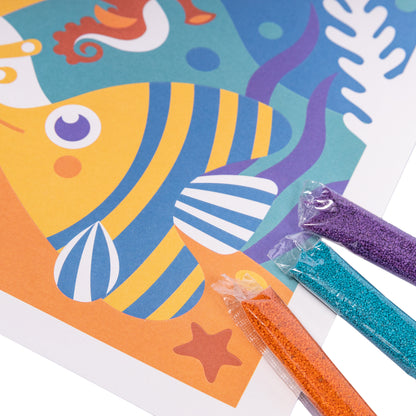 Набор для творчества. Песочная фреска "Коралловый риф" (7 цветов, 188х217 мм)