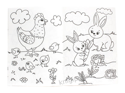 РАСКРАСКА А4 эконом. КТО ЖИВЁТ НА ФЕРМЕ?