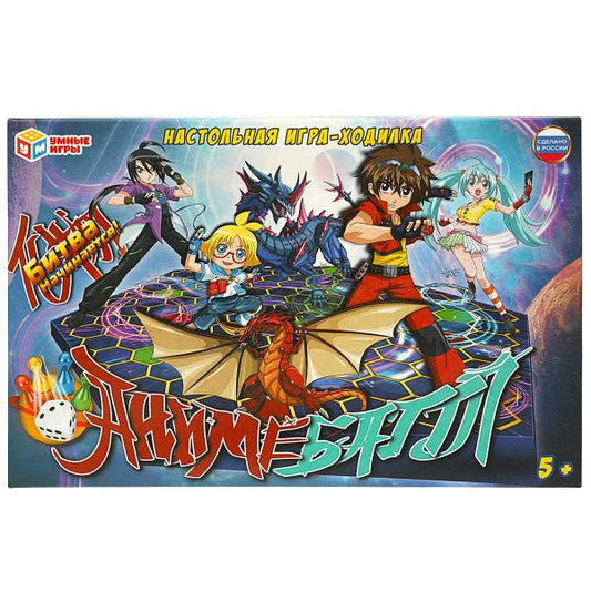 Аниме баттл. Настольная игра-ходилка. 217х330х27 мм. Умные игры. в кор.20шт