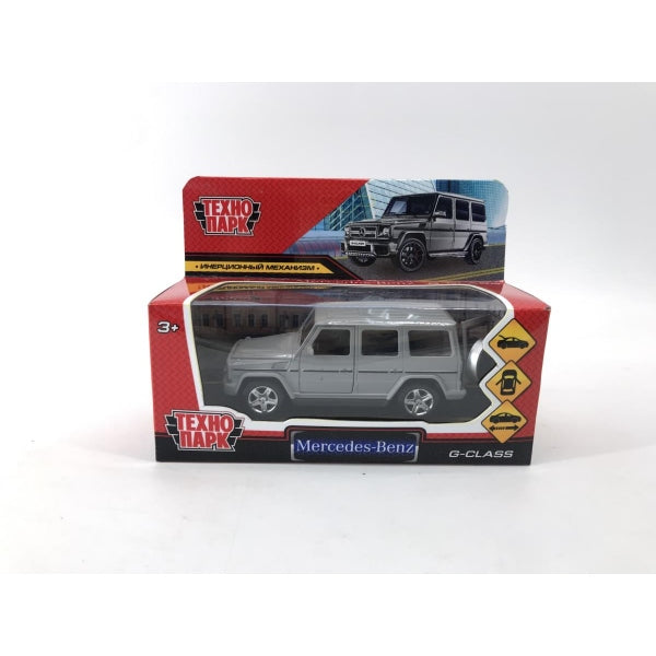Machine en métal MERCEDES-BENZ CLASSE G 12 cm, double, bagage, темно-серый, kor. Parc technologique dans le cor.2*36шт