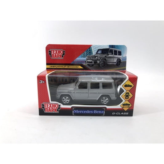 Машина металл MERCEDES-BENZ G-CLASS 12 см, двери, багажник, темно-серый, кор. Технопарк в кор.2*36шт