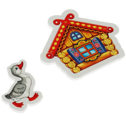 Игрушка пластизоль для ванны набор стикеров ева овощи 10 шт, сетка КАПИТОШКА в кор.50наб