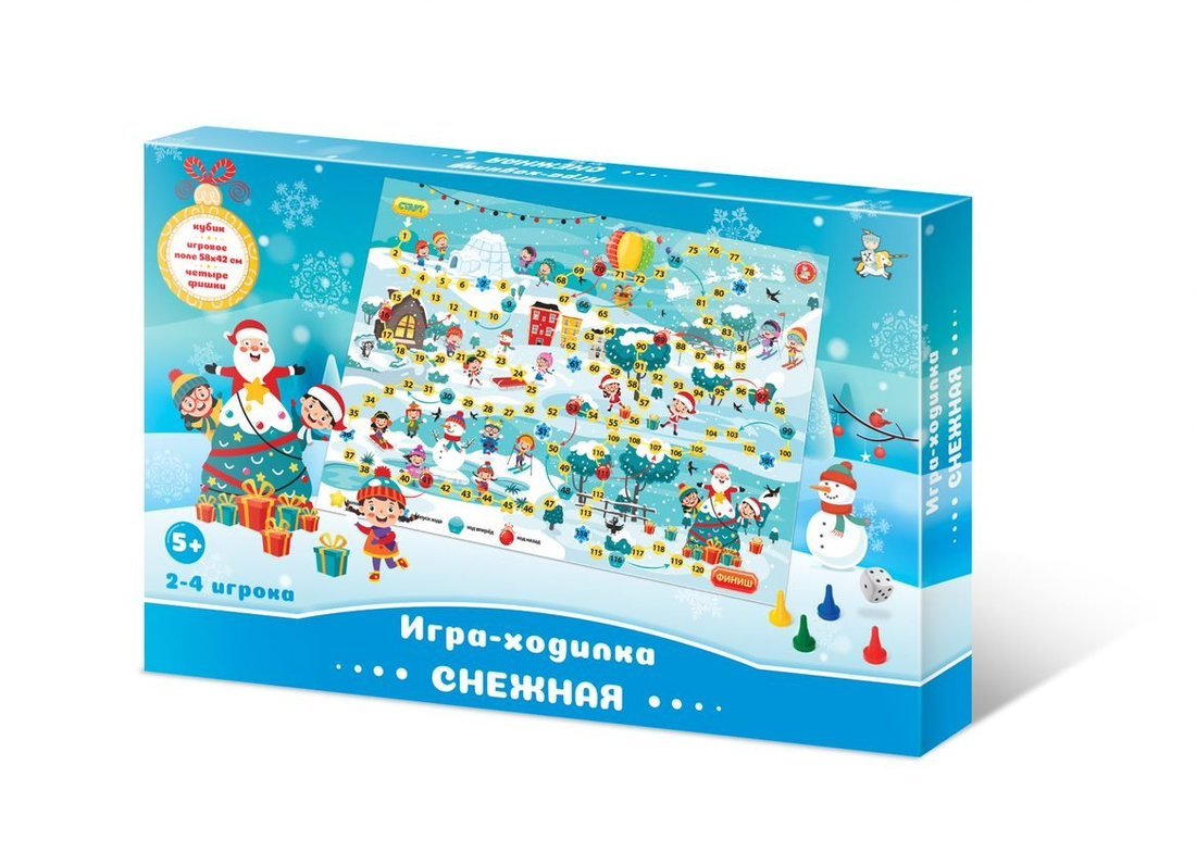 Новый год. Игра настольная гуляка "Снежная"