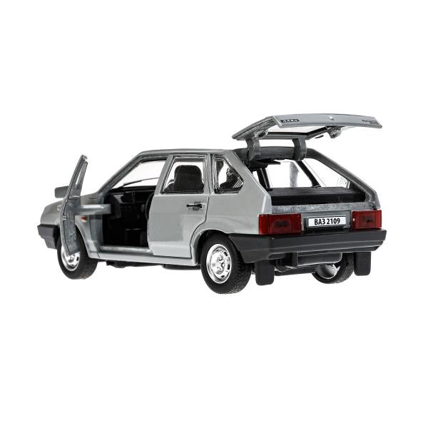 Machine en métal vaz-2109 "СПУТНИК" 12 cm, double, bagage, инер, серебряный, кор. Parc technologique dans le cor.2*36шт