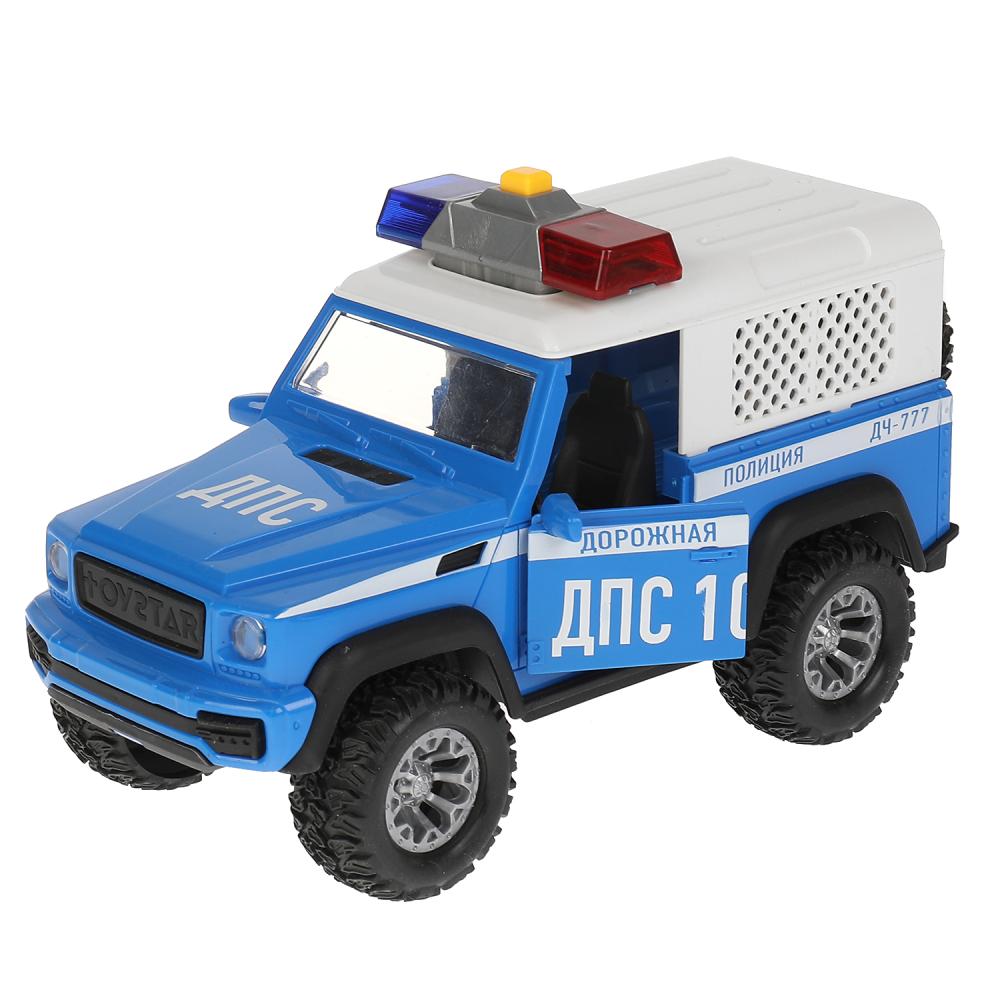 Машина пластик свет-звук ПОЛИЦИЯ 23 см, откр. двер. и баг., инерц, кор. Технопарк в кор.24шт