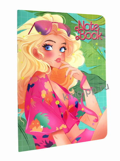 MyArt. БЛОКНОТ в клетку I love pink. С листьями