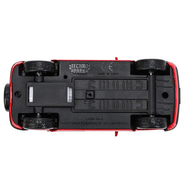 Машина металл LADA NIVA длина 12 см, двери, багажник, инерц, красный, кор. Технопарк в кор.2*36шт