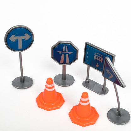 Модель пластиковый свет СВЕТОФОР С ДОРОЖНЫМИ ЗНАКАМИ, блистер Технопарк в кор.2*96шт