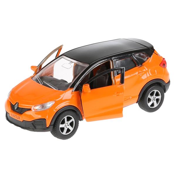Машина металл RENAULT Kaptur оранжево-черный 12см, открыв двери, инерц в кор. Технопарк в кор.2*24шт