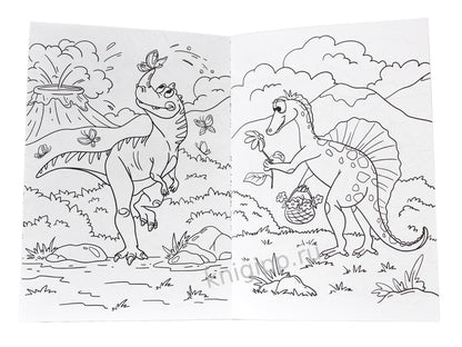 РАСКРАСКА А5 эконом. МИР ДИНОЗАВРОВ