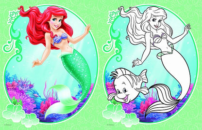 Disney.Принцесса.Наклейки и раскраски (фиолетовая)