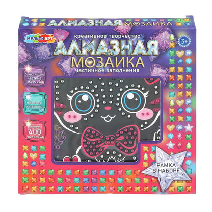 Mosaïque d'image pour téléphone noir 15*15, en corbeau, chat МУЛЬТИ АРТ en cor.48шт