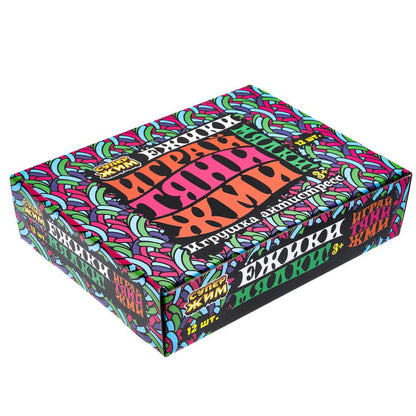 Игрушка жмяка мяч Со светом 6см, цвета в сборе, светодиод 12шт Супер Жим уп-12шт в кор.24уп