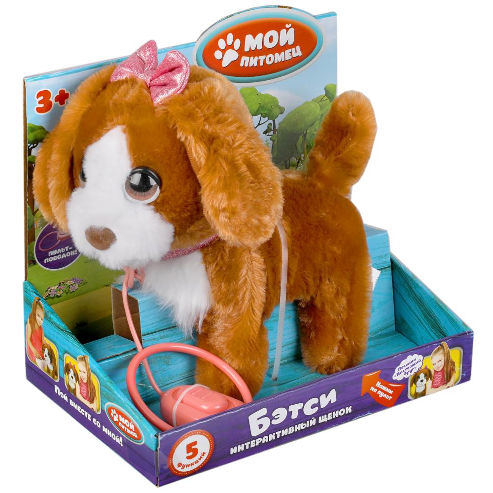 Интерактивный щенок ПЛЯЦКОВСКИЙ М.С. бэтси ходит,с поводком,озвучен в кор. МОЙ ПИТОМЕЦ в кор.12шт