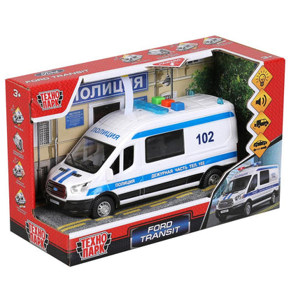 TRANSITVAN-16PLPOL-WH Machine en plastique noir FORD TRANSIT ROUGE 16 cm, double, 3 boutons, cor. Тех