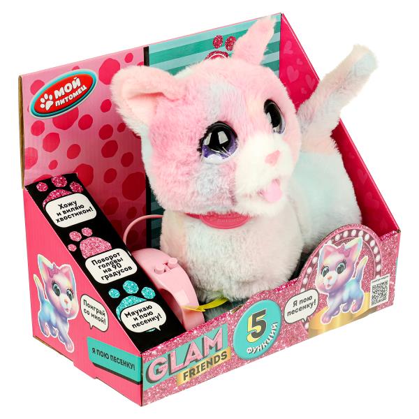 Интер котенок Милана 22см, пульт-п-ок, ходит, песн, мяук, гол повор, в кор МОЙ ПИТОМЕЦ в кор.12шт