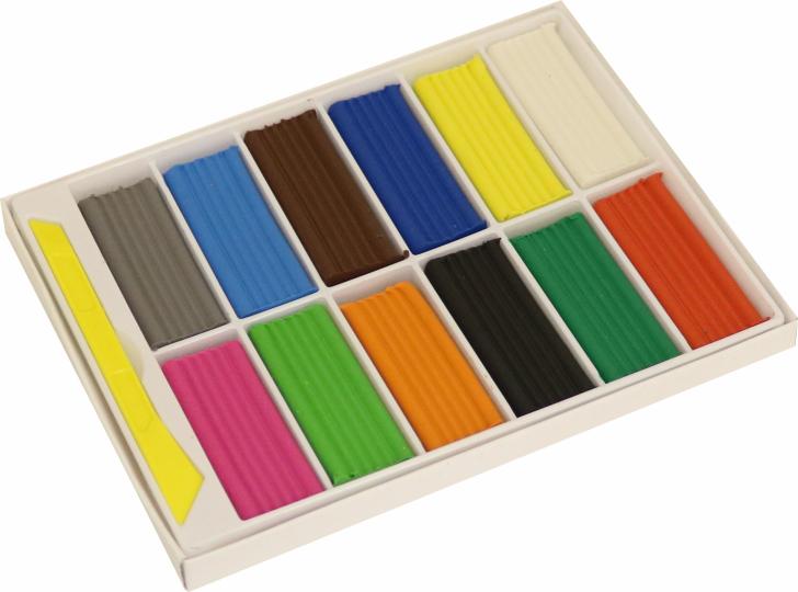 Пластилин Каляка-Маляка для детского творчества 12 цв. 180 г со стеком 3+