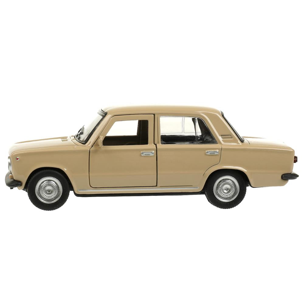 2101-12-BG Машина металл ваз-2101 длина 12 см, двери, багажник, инерц, бежевый, кор. Технопарк в кор.2