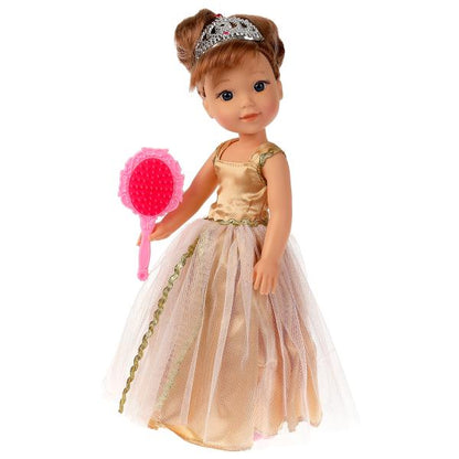 Кукла озвуч. АБВГДЕЙКА песня катерин 38 см, озвуч.,в платье, расческа, КАРАПУЗ в кор.24шт