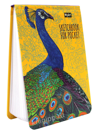 MyArt. Sketchbook for Pocket. Павлин