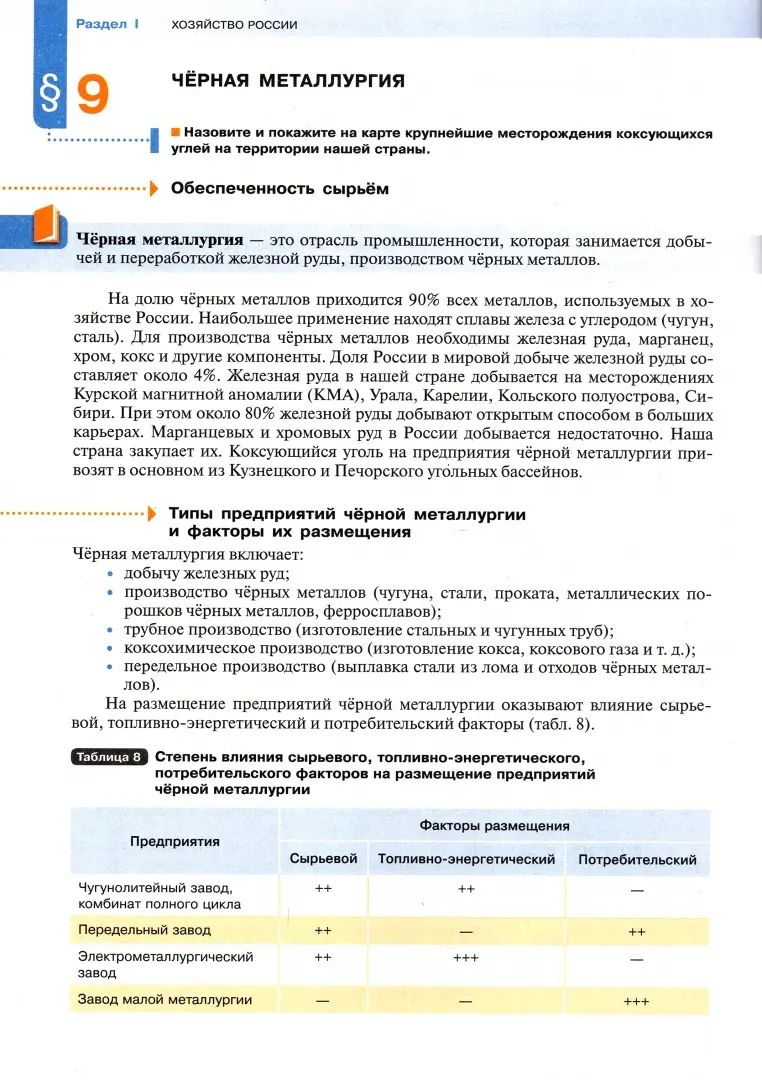 Таможняя 9 кл. География России. Хозяйство. Регионы. (ФП 2019) Учебник УМК "Роза ветров" (Вентана-Граф)