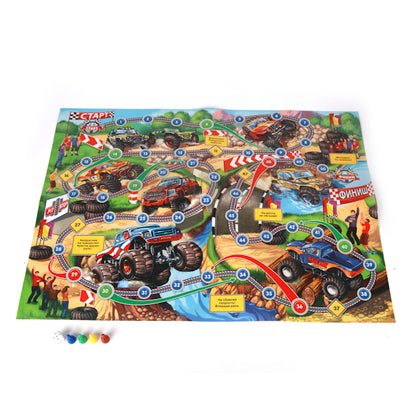 224481 НАСТОЛЬНАЯ ИГРА-ХОДИЛКА "УМКА" БОЛЬШИЕ ГОНКИ В РУСС. КОР. в кор.20шт