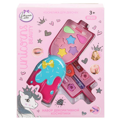 Косметика ДЛЯ ДЕВОЧЕК тени, помада, лак для ногтей, заколка МИЛАЯ ЛЕДИ в кор.2*36шт