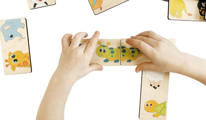 00771 Домино деревянное "Веселая змейка"