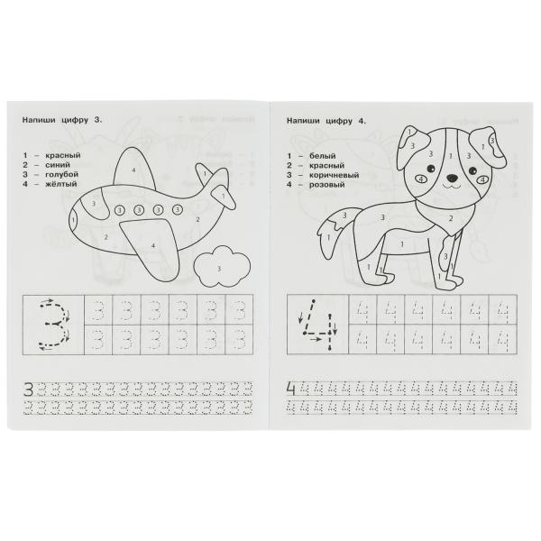 Цифры. М.А. Жукова. Прописи-тренажер. Рабочая тетрадь дошкольника. 16 pièces. Умка в кор.50шт