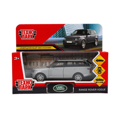 Машина металл RANGE ROVER VOGUE 12 см, двери, багаж, темно-серый, кор. Технопарк в кор.2*36шт
