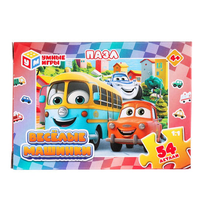 Микс. Пазлы классические в коробке. Пазл 54 детали. Умные игры в уп.32шт в кор.8уп