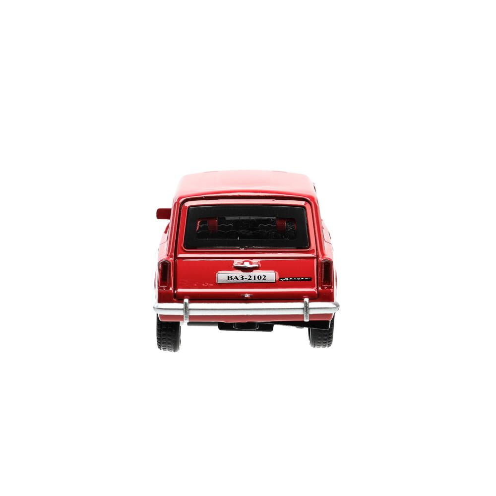 Машина металл ваз-2102 12 см, двери, багаж, инер, красный, кор. Технопарк в кор.2*36шт