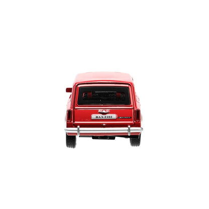 Машина металл ваз-2102 12 см, двери, багаж, инер, красный, кор. Технопарк в кор.2*36шт
