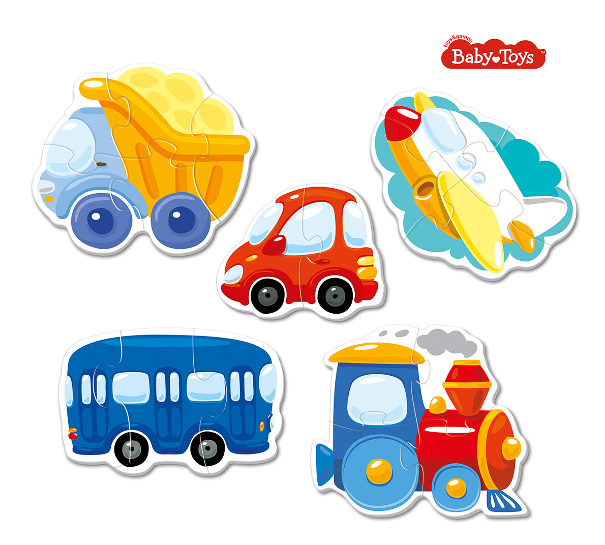 Jouets pour bébé "Транспорт" (5 cartes, 15 pièces)