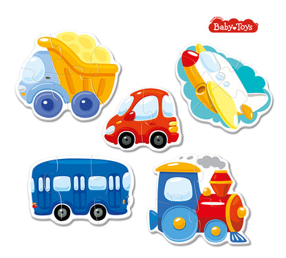 Jouets pour bébé "Транспорт" (5 cartes, 15 pièces)