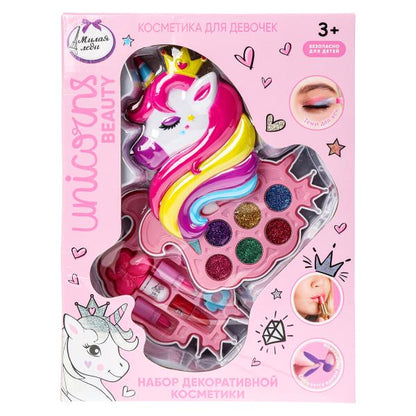 Косметика ДЛЯ ДЕВОЧЕК тени с блестками, помада, лак для ногтей, заколки МИЛАЯ ЛЕДИ в кор.2*36шт
