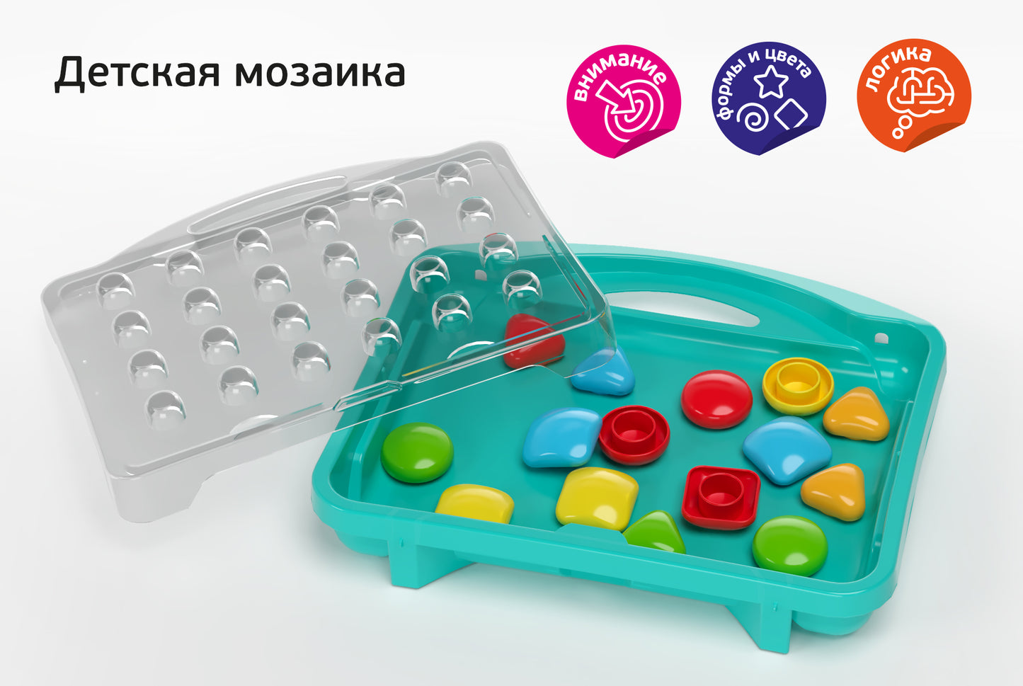 Мозаика для малышей в чемодане "Краб" d4,5/33 эл Baby Toys в кор.8шт