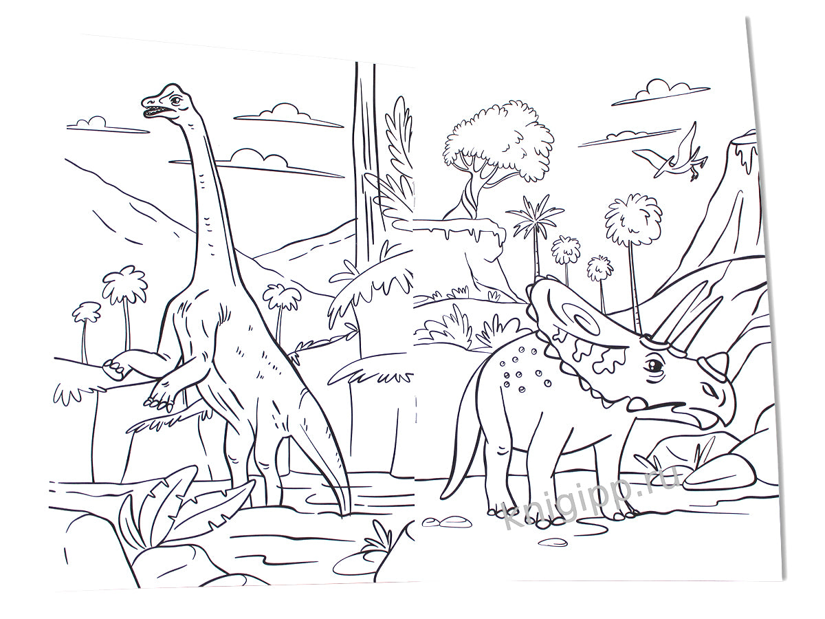ЛЮБИМАЯ РАСКРАСКА эконом А4. ДИНОЗАВРЫ