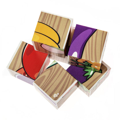 Кубики "Овощи" (без обклейки) 6 шт Детские игрушки