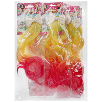 L'accès au/devotchek СКАЗОЧНЫЙ ПАТРУЛЬ прядь волос на заколке (желт/фуксия) МИЛАЯ ЛЕДИ уп-10шт в kor50up