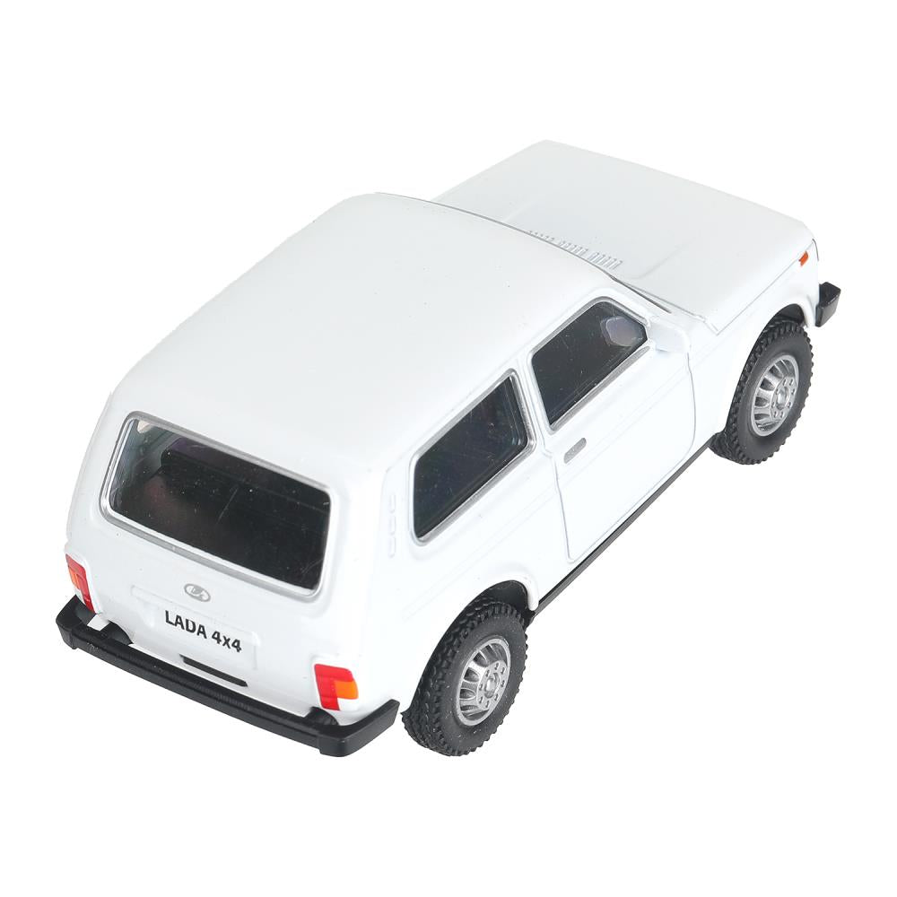 Машина металл LADA 4x4 длина 10 см, инерц, белый, кор. Технопарк в кор.72шт