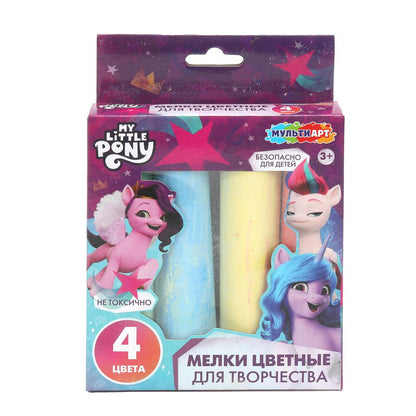 Мелки асфальтовые, 4 шт Мой маленький Пони МУЛЬТИ АРТ в кор.48наб