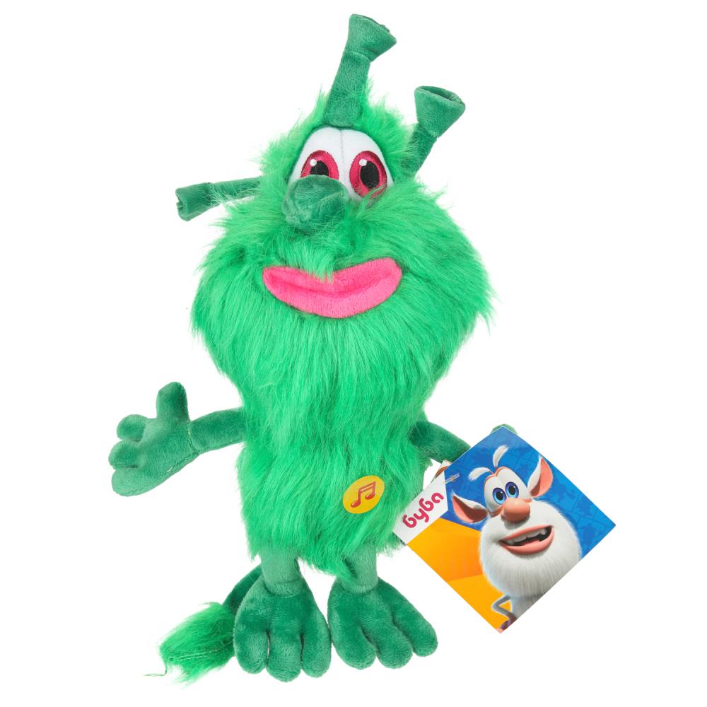 Мягкая игрушка БУБА зеленый 20 см, вышитые глаза, озвуч. "МУЛЬТИ-ПУЛЬТИ" в кор.24шт