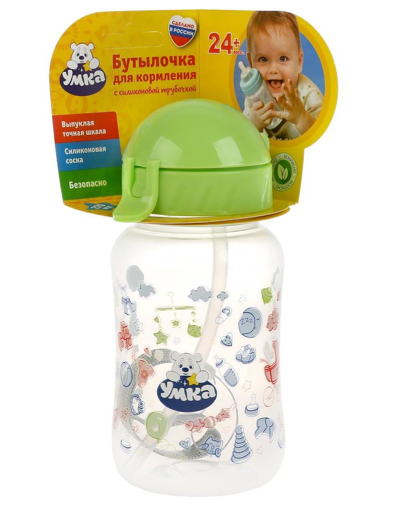 B53698UM 305833 Бутылочка с трубочкой, 270 мл. Умка в кор.6шт