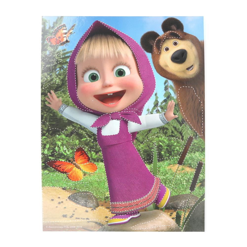 Аппликация гелевая Маша и Медведь МУЛЬТИ АРТ в кор.100шт