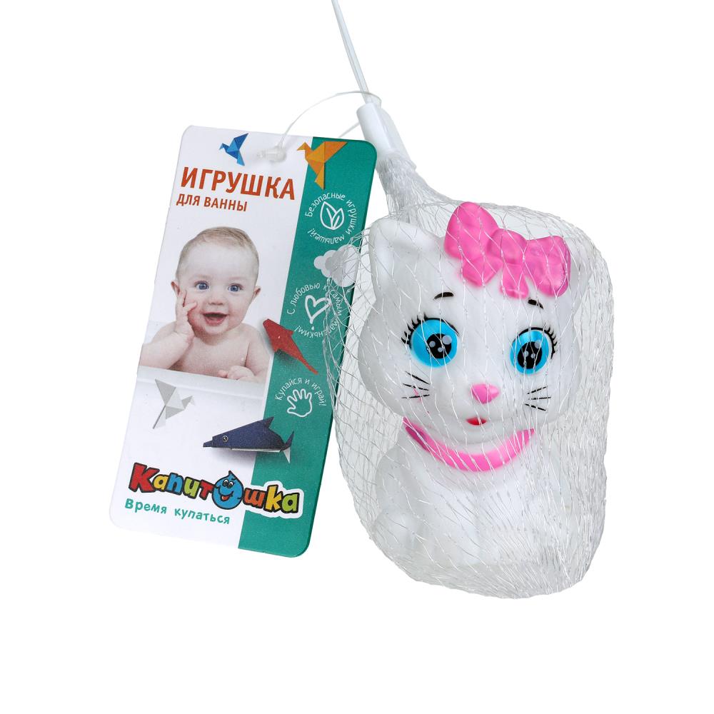 Игрушка пластизоль для ванны-кошечки, в сетке КАПИТОШКА в кор.2*144шт