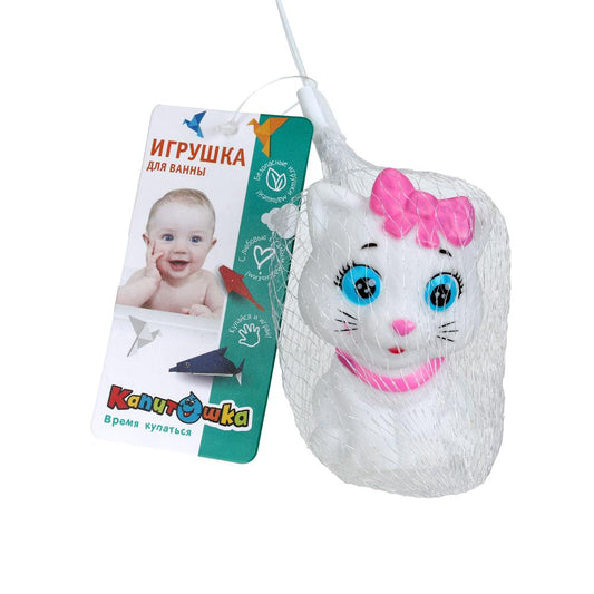 Игрушка пластизоль для ванны-кошечки, в сетке КАПИТОШКА в кор.2*144шт