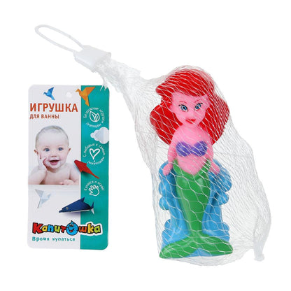 Игрушка пластизоль для ванны русалочка, в сетке ИГРАЕМ ВМЕСТЕ в кор.2*144шт