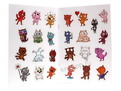СТИКЕРБУК А5 4л. КОТИКИ НЯШКИ